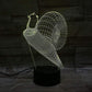Night Light 3D Snail Night Light Led Touch Switch Decor Table Desk Optical Illusion Lamps 7 Color Changing Lights LED Bedside Desk Lamp