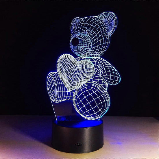 3D Optical Illusion Lamp LED 7 Colors Touch Switch Changing Night Light For Bedroom Home Decoration