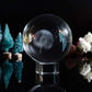 3D Dandelion Crystal Ball PaperweightLaser Engraved Glass Sphere Display Globe Meditation Ball Home Decor with Crystal Stand