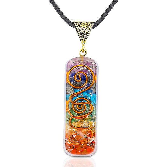 Necklace Handmade Healing Orgone Pendant Crystal Necklace Spiritual With Adjustable Cord For Men Women Positive Energy, Meditation