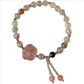 Natural Pink Strawberry Crystal Cat&