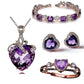 Women Jewelry Set Crystal Necklace Earrings Bracelet Ring Set,jewelry Gifts For Mother Wife Girls