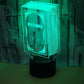 Optical Illusion 3D Book Night Light 16 Colors Cha