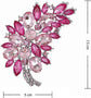 Created Crystal Fashion Brooch Pin Wedding Feather Brooches for Women-Rosered
