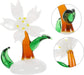 Glass Sakura Car Ornament Wedding Decoration Rose Decorations Car Interior Crystal Rose Figurines Glass Flower Figurine Crystal Art Decoration Crystal