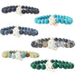 Healing Crystals Bracelet Handmade Natural Gemstones Beads Bracelet Elastic Natural Stone Yoga Beads Bracelet Bangle Gifts