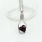 Necklaces for Women Pendant Fashion Jewelry Valentine Gift Necklace Minimalistic Alloy Heart-shaped Faux Crystal Bottle Choker Beaded Necklace Set Gif