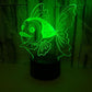 3D Fish Night Light Lamp Illusion Night Light 7 Color
