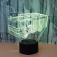 3D Night Light Fire Fighting Illusion Lamp with Re