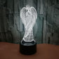 3D Angel Wing Night Light Lamp Illusion Night Ligh