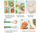 Bamboo Babies tableware set, 5-piece tableware set plate, bowl, spoon, fork, cup, recycled natural material bpa free