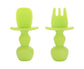 Babies Utensils Set - Silicone Babies Utensils - Anti-Choke Babies Spoon And Babies Fork Utensils Set