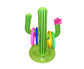 Inflatable Cactus Ring Toss Game Set Target Toss Floating Swimming Ring Toss Includes Inflatable Cactus, 4 Color Rings