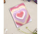 3-inch Photo Album Plastic Sealed Single Compartment Heart Pattern Black Pink Postcard Cinema Ticket Album Student Supplies - Pink