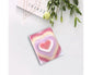 3-inch Photo Album Plastic Sealed Single Compartment Heart Pattern Black Pink Postcard Cinema Ticket Album Student Supplies - Pink
