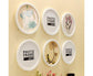 6inch Photo Frame Smooth Surface Fine Workmanship Round Wall Mounted Picture Storage Holder Home Supply - White