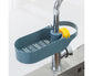 Drain Basket Multi-use Hollow Plastic Creative Soap Sponge Sink Rack Holder for Kitchen-Blue