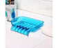 Kitchen Basin Sink Soap Dish Tray Water Draining Holder Suction Cup Bathroom Box-Pink