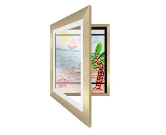 Picture Frame Front-Opening Shatter Resistant Decorative Changeable Not Easily Deformed Display Photo Easy to Use babies Artwork Picture Frame Home Decor - Golden