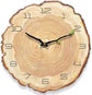 Silent Vintage Wall Clock Wood Wall Clock, Kitchen Wall Clock, Retro Vintage Wall Clock for Home Living Room Kitchen 28x30cm