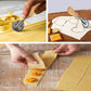 Ravioli Cutter Stamps with Roller Wheel Round Mold with Wooden Handle and Fluted Edge Pasta Press