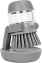 Soap Brush with Organizer, Kitchen Dish Brush Set for Cleaning Pots and Pans (Grey)