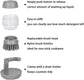 Soap Brush with Organizer, Kitchen Dish Brush Set for Cleaning Pots and Pans (Grey)