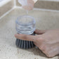 Soap Brush with Organizer, Kitchen Dish Brush Set for Cleaning Pots and Pans (Grey)