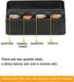 Universal Car Coin Change Organizer Compatible with Coins of Different Sizes, Car Interior Accessories