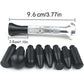 Auto Parts Repair Tip, Lightweight Rubber Car Stripper Pen with 9 Replacement Heads for Motorcycle Black Silver