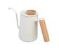 Stainless Steel Drip Coffee Pot, Long Gooseneck Spout Kettle, Tea Matte White, 600ml