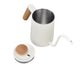 Stainless Steel Drip Coffee Pot, Long Gooseneck Spout Kettle, Tea Matte White, 600ml