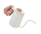 Stainless Steel Drip Coffee Pot, Long Gooseneck Spout Kettle, Tea Matte White, 600ml