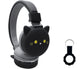 Cartoon Wireless Headphones - Stereo Sound - Cute Black Cat Headphones for babies