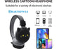 Cartoon Wireless Headphones - Stereo Sound - Cute Black Cat Headphones for babies