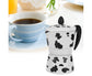 Aluminum Coffee Pot Kettle, Moka Maker for Home Use, Milk Cow Color, 3 Cups, 150ml