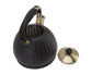 3.5L Whistling Tea Kettle, Stainless Steel Pumpkin Shape Tea Pot, Stovetop Teapot, Black