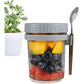 Salad Jars with Spoon Breakfast On The Go Oats Cups Large Airtight Storage Jars