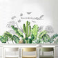 2 Pcs Wall Stickers Green Foliage Wall Stickers Mural Decals For Bedroom Living Room Wall
