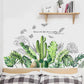 2 Pcs Wall Stickers Green Foliage Wall Stickers Mural Decals For Bedroom Living Room Wall