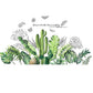 2 Pcs Wall Stickers Green Foliage Wall Stickers Mural Decals For Bedroom Living Room Wall