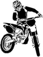 Motorbike Wall Stickers Self Adhesive Pvc Dirt Bike Wall Decal Bedroom Decor Black 58x68cm Dirt Bike Wall Sticker (black)