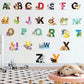 26 English letter stickers English words Cartoon animal wall stickers babies room stickers