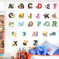 26 English letter stickers English words Cartoon animal wall stickers babies room stickers