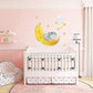 Flying Elephant Wall Decal Animal With Cloud Moon Star Wall Sticker Dumbo