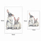 30*40cm Typography Wall Sticker Two Cute Rabbits babies Room