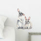 30*40cm Typography Wall Sticker Two Cute Rabbits babies Room