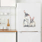 30*40cm Typography Wall Sticker Two Cute Rabbits babies Room
