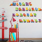 Colorful Animal Alphabet Abc babies Wall Stickers Peel And Stick Decals Removable Nursery Bedroom Living Room Art Murals