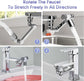 1080 Swivel Extension Faucet Multifunctional Faucet Jet Regulator Swivel Faucet Extension with Aerator 2 Modes Faucet Adapter with Universal Brass Aer